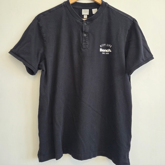 Bench Men’s Black Graphic Tee Stack with Teal Floral Accent - Picture 3 of 16